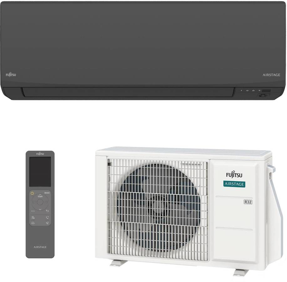 Ar Condicionado FUJITSU Desing ASY35-KJ (24 m2 - 12000 Btus - Preto)