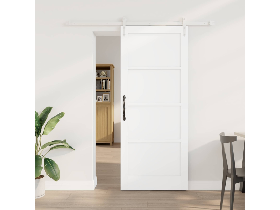 Vidaxl Porta Deslizante Orkdal 83 X 202 Cm Madeira De Pinho Maciça