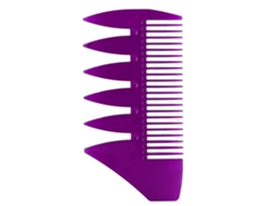 Pente De Cabelo Vintage Com Dentes Densos E Largos Duplos Para Cabelo Com Óleo (roxo)