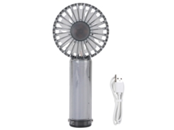Laxiscreed Mini Ventilador Portátil Com Corpo Transparente, Gancho E Funcionamento Silencioso