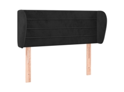 Headboard, Headboards Vidaxl Preto Veludo (93 X 23 X 78/88 Cm)