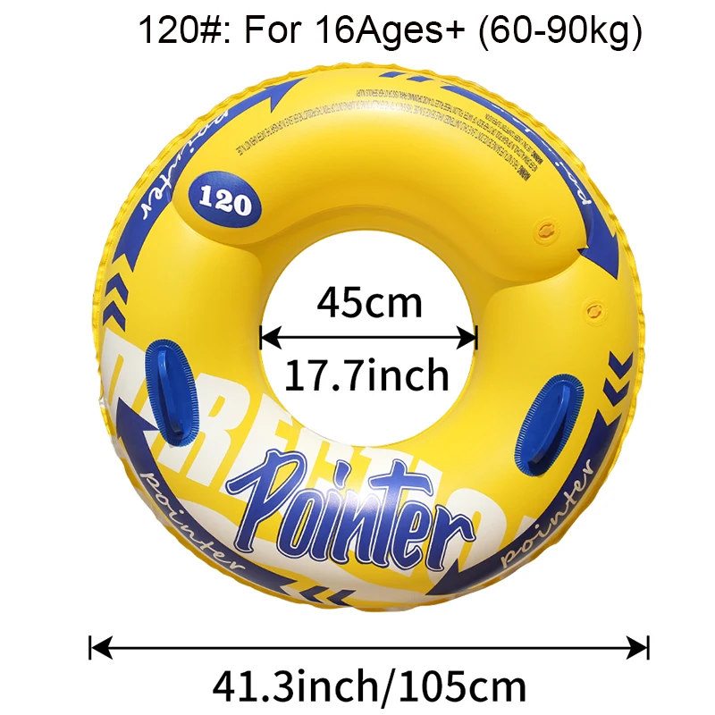 (amarelo 120) Boia Inflável Dupla Para Piscina, Brinquedo De Praia Para Adultos.