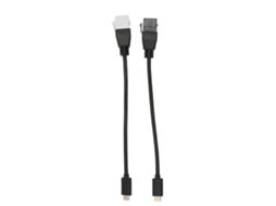 Aetheria 2pcs Conector Type C Macho para Fêmea 5gbps Alta Velocidade Plug And Play Abs Adaptador