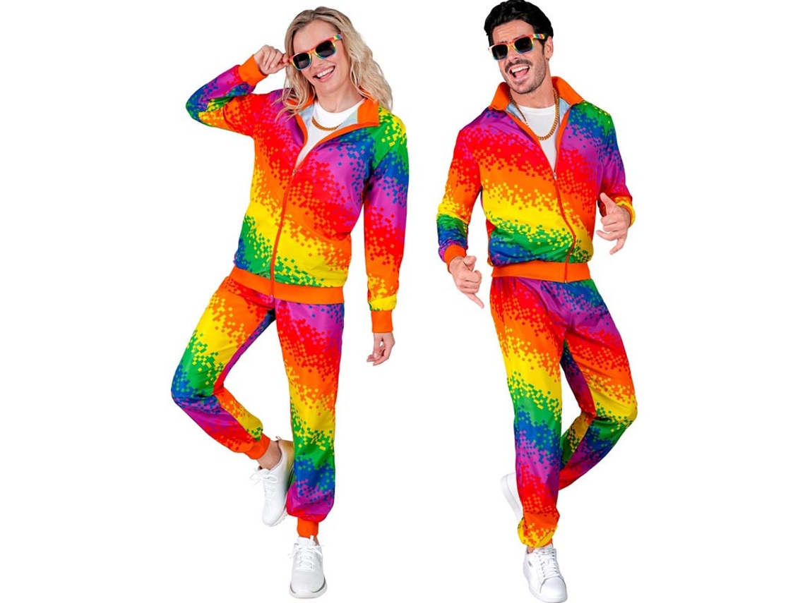 Fato de treino Rainbow Pixel dos anos 70 para adulto