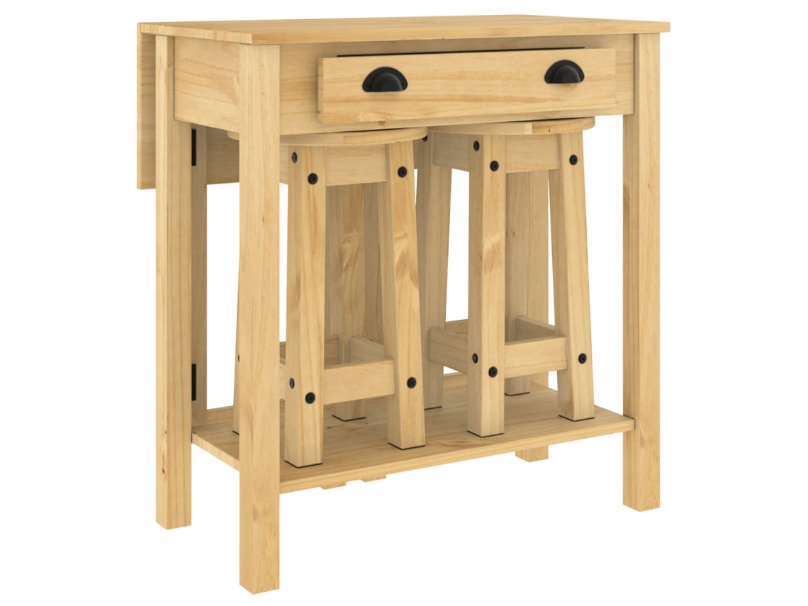 Bar Set, Bar Sets Vidaxl Marrom Madeira De Pinho