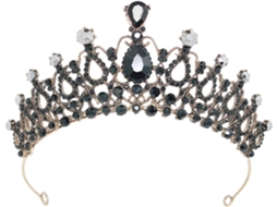 Coroa retrô elegante com liga metálica clara para casamentos e decoração feminina.