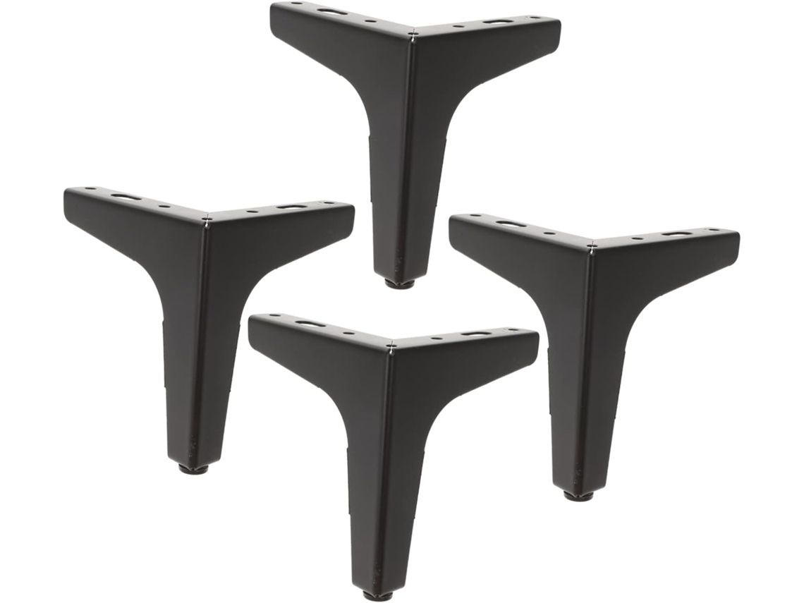 Kallory Conjunto De 4 Pés Metal Triangulares Para Móveis, Para Cômoda, Cadeira, Sofá E Mesa