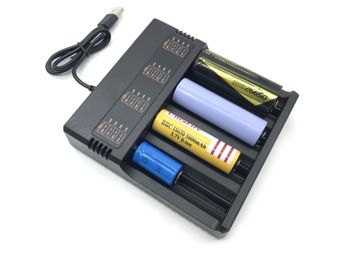 Lurelia Carregador De Bateria 5v 4,2v 2a 3,7v 18650 Para Baterias De Lítio Com Usb 55 Cm