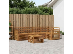 Vidaxl Conjunto De Sofás Para Exterior 5 Unid. Natural