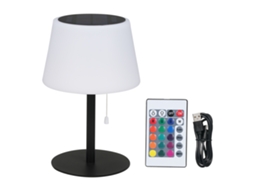 Lâmpada de Mesa Solar Sem Fio 1800mah com Controle Remoto para Quarto e Jardim Ip44