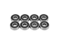 8 Rolamentos de Bola 608RS S/MARCA, ABEC 9, Aço Carbono, Selados, para Patins e Dança, 8x22x7mm