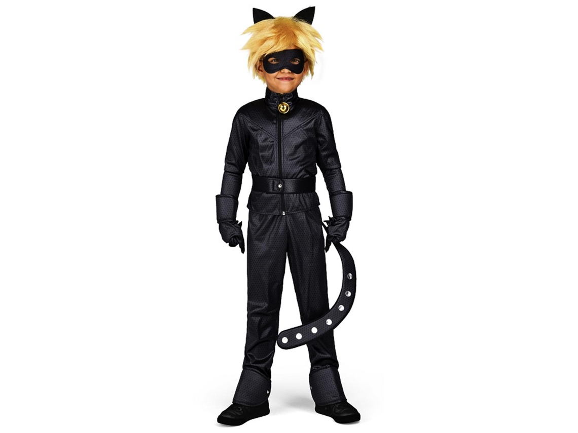 Fato e Acessórios Cat Noir Ladybug 6/8 Anos Miraculous