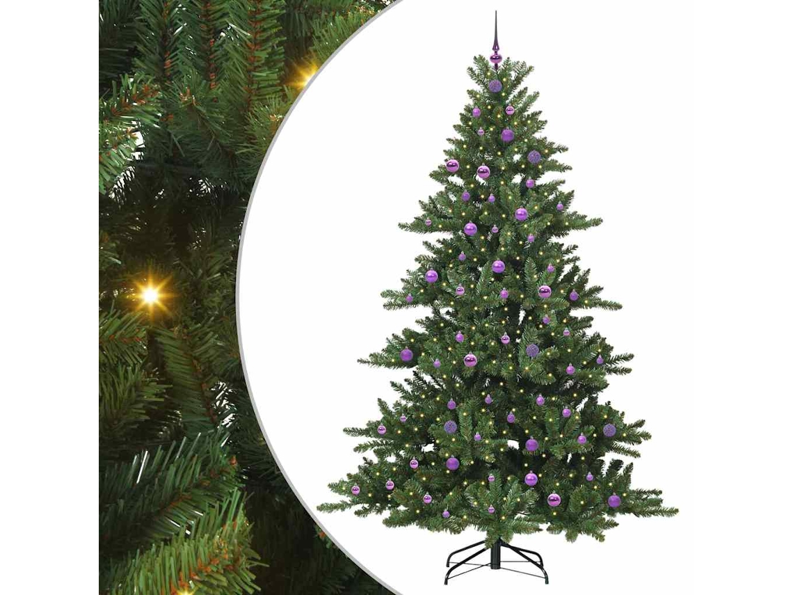Conjunto 1 Árvore De Natal Artificial Vidaxl Verde Pvc (240 Cm)