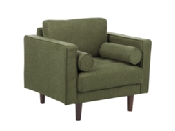 Poltrona BELIANI Nurmo de Tecido Verde Escuro 86x74x78