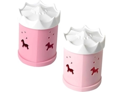 Organizador de produtos de beleza com 2 ovos, porta-bolsas, esponja para misturar, liquidificador de viagem e recipiente para cosméticos Pink Slowmoose.