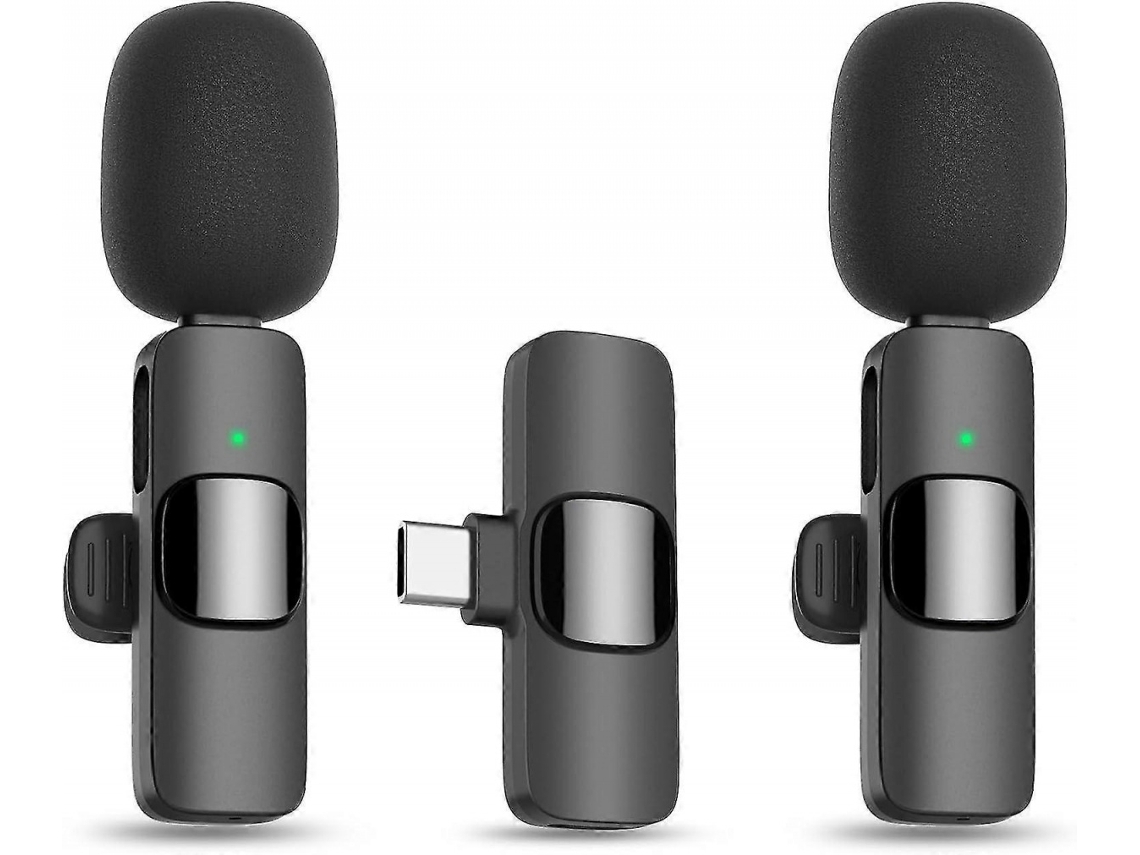 Lurelia Microfone De Lapela Sem Fios Redução De Ruído Usb-c Bluetooth Para Gravação