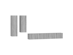 Tv Cabinet Set, Tv Cabinet Sets Vidaxl Cinzeto Madeira Processada (n/a)