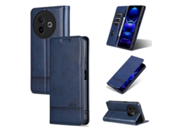 Capa De Celular De Couro Com Textura De Bezerro Magnética Azns Para Vivo S15
