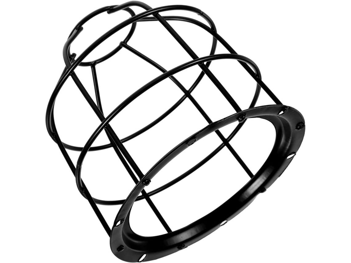 Proteção De Gaiola Para Lâmpada Industrial Em Metal Preto