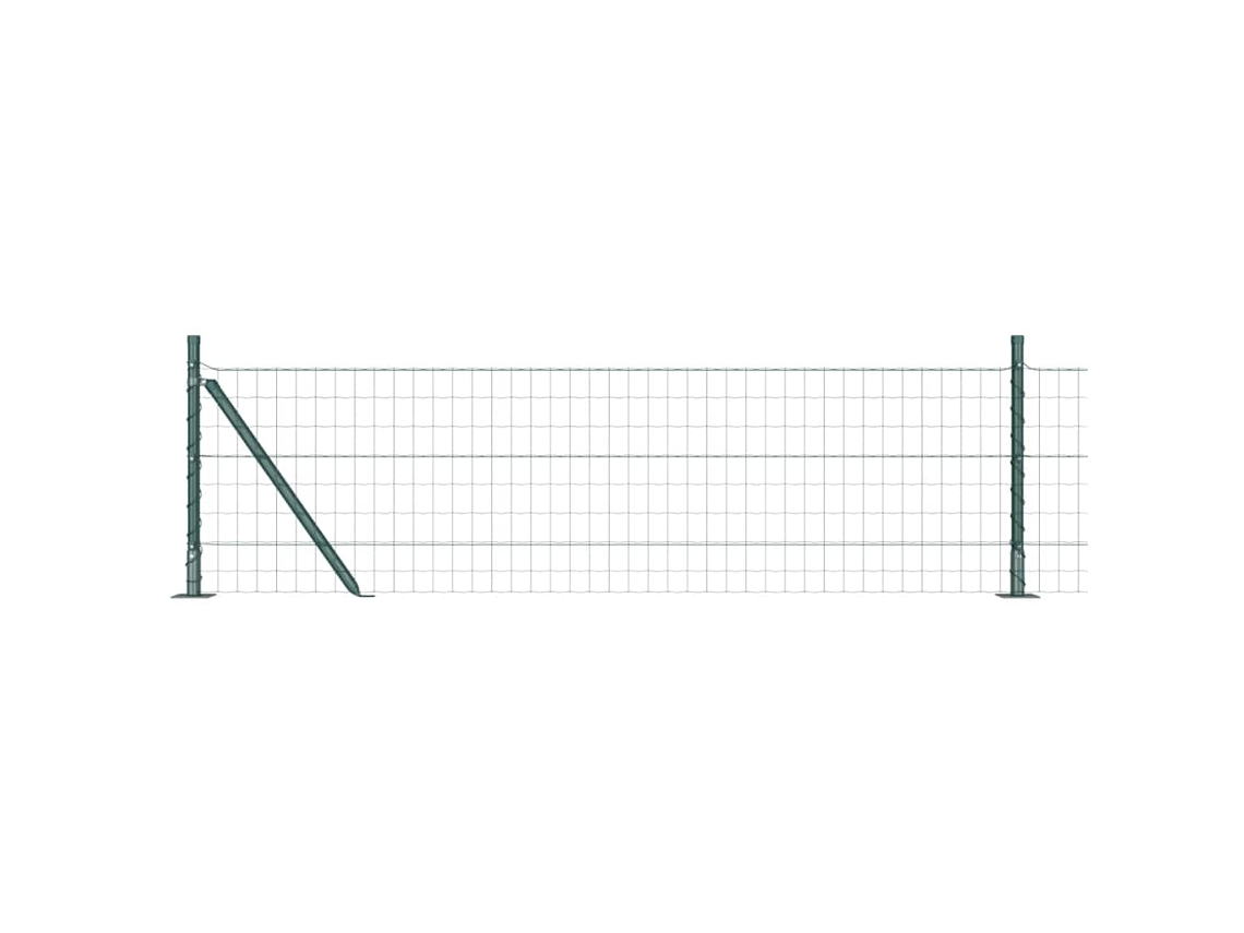 Conjunto 1 Cerca Externa Vidaxl Verde Aço (25 X 0,6 M)