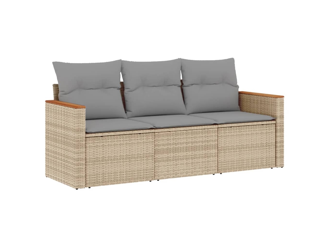 Garden Sofa Set, Garden Sofa Sets Vidaxl Bege Rattan / Vime (n/a)