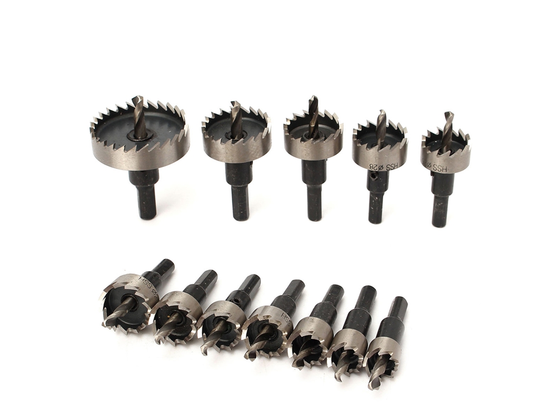12pcs Serra de Furo Hss Diferentes Tamanhos 15 50mm para Aço Inoxidável Metal | S/MARCA
