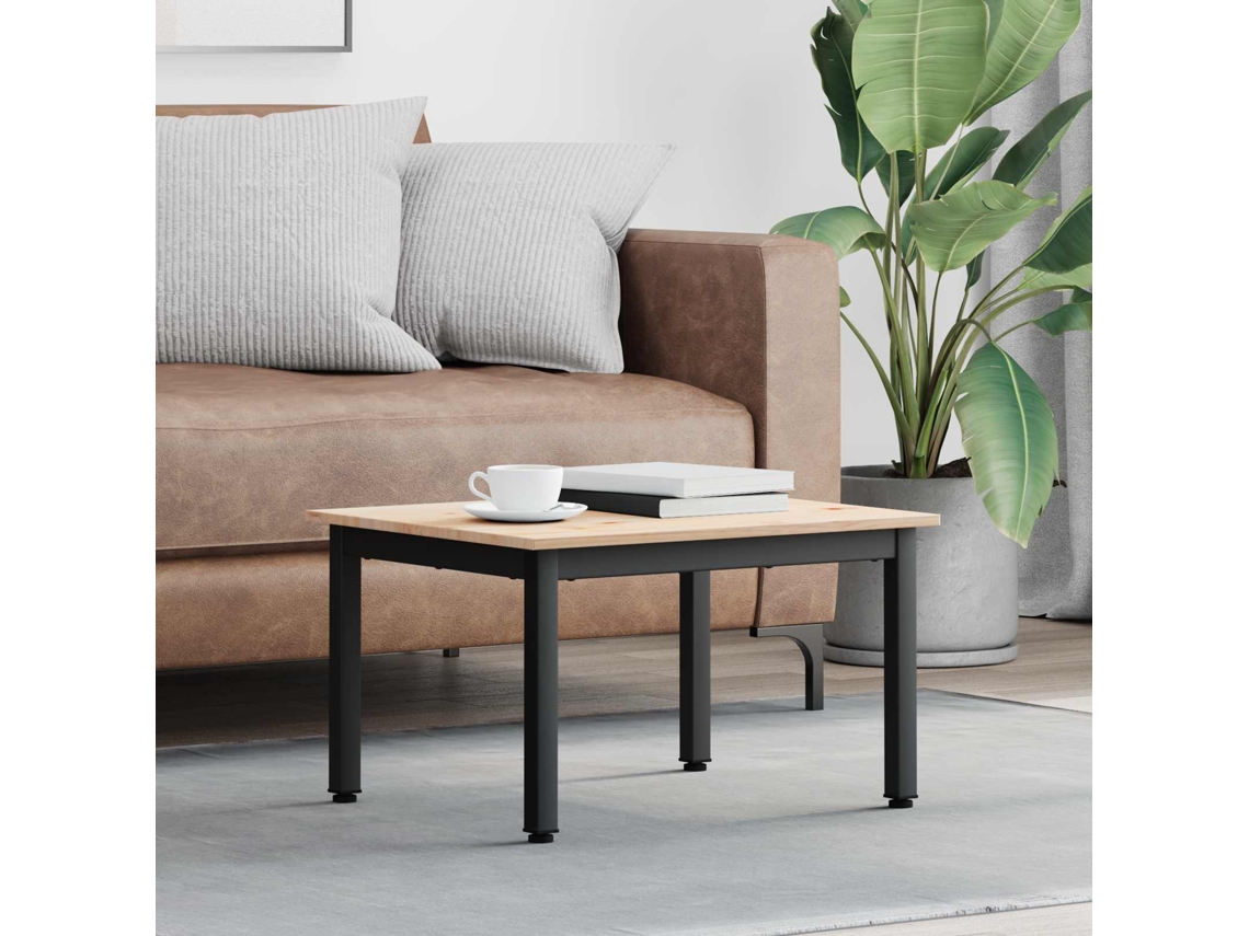 Vidaxl Mesa De Centro Natural 60 X 50 X 36 Cm