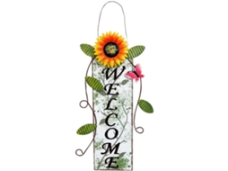 Laxiscreed Placa Decorativa De Parede Iron Art Solteiro Dentada Bem-vindo