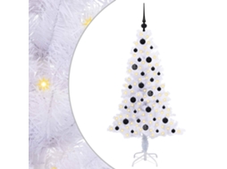 Conjunto 1 Árvore De Natal Artificial Vidaxl Branco Pvc (150 Cm)
