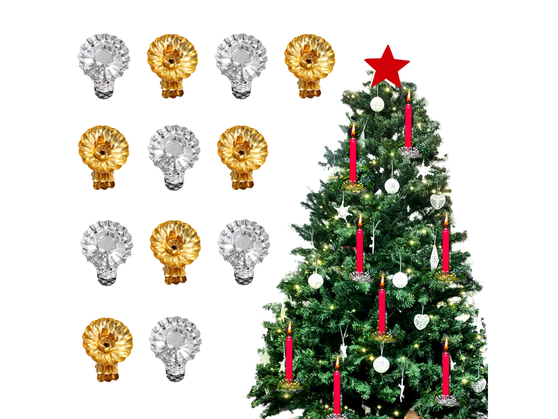 Teste De Qualidade Clipes Velas Natal Ouro Prata 12un