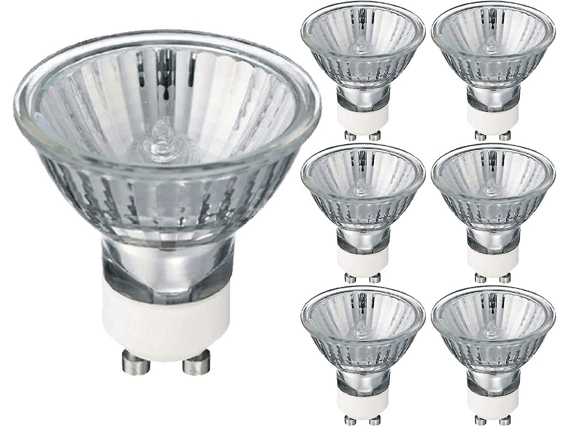 Rebe lâmpadas de Foco Halógeno Gu10 35w 220 240v 2700k Branco Quente Regulável Pacote de 6 Classe Energética G