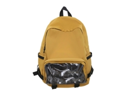 Mochila Feminina Fofa E Funcional Para Estudantes, Ideal Para Escola, Faculdade, Livros, Viagens E Para Laptop. Amarela.