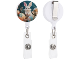 Porta Crachá Retrátil Com Clipe, Divertido E Com Coelhinho Da Páscoa, Profissionais De Enfermagem, Médicos E