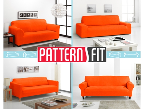 Capa Elástica de Sofá de 3 Lugares New York Laranja — Para Sofá de 3 Lugares | 180-240cm