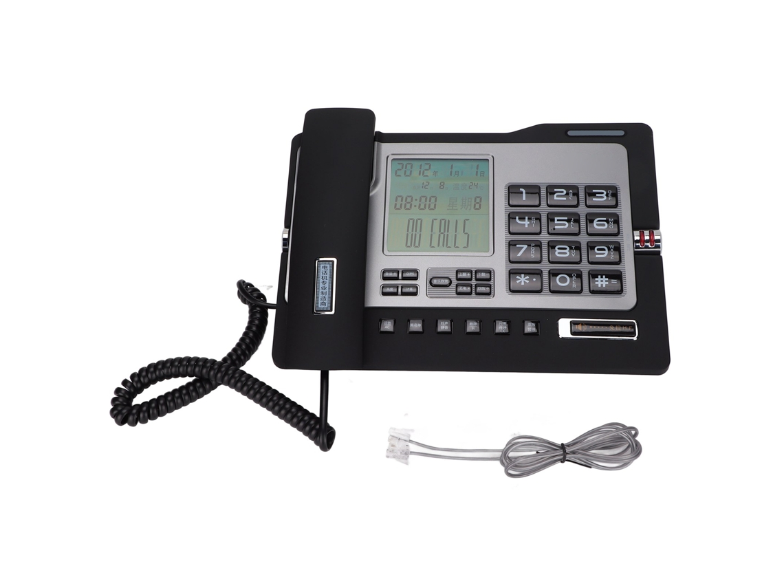 Aetheria telefone Fixo com Fio Lcd Id Chamada Mãos Livres Voz Prompt Mudo para Lar Escritório