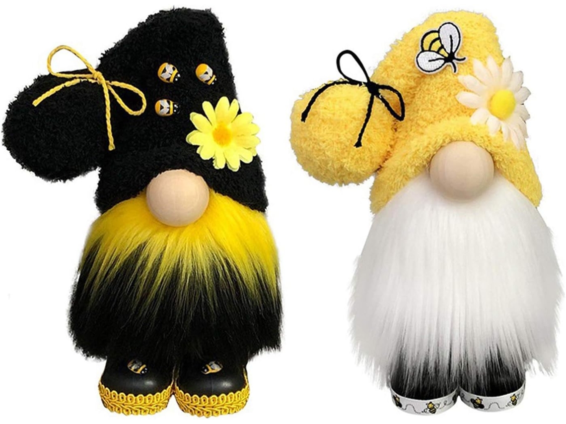 Conjunto de 2 Bonecos Sem Rosto Borboleta Encantadora Preto Amarelo
