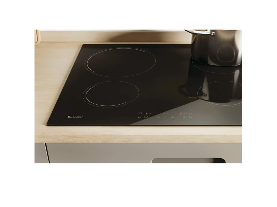 Placa de Vitrocer�mica CANDY CH64CCB-4U2 (El�trica - 62 cm - Preto)