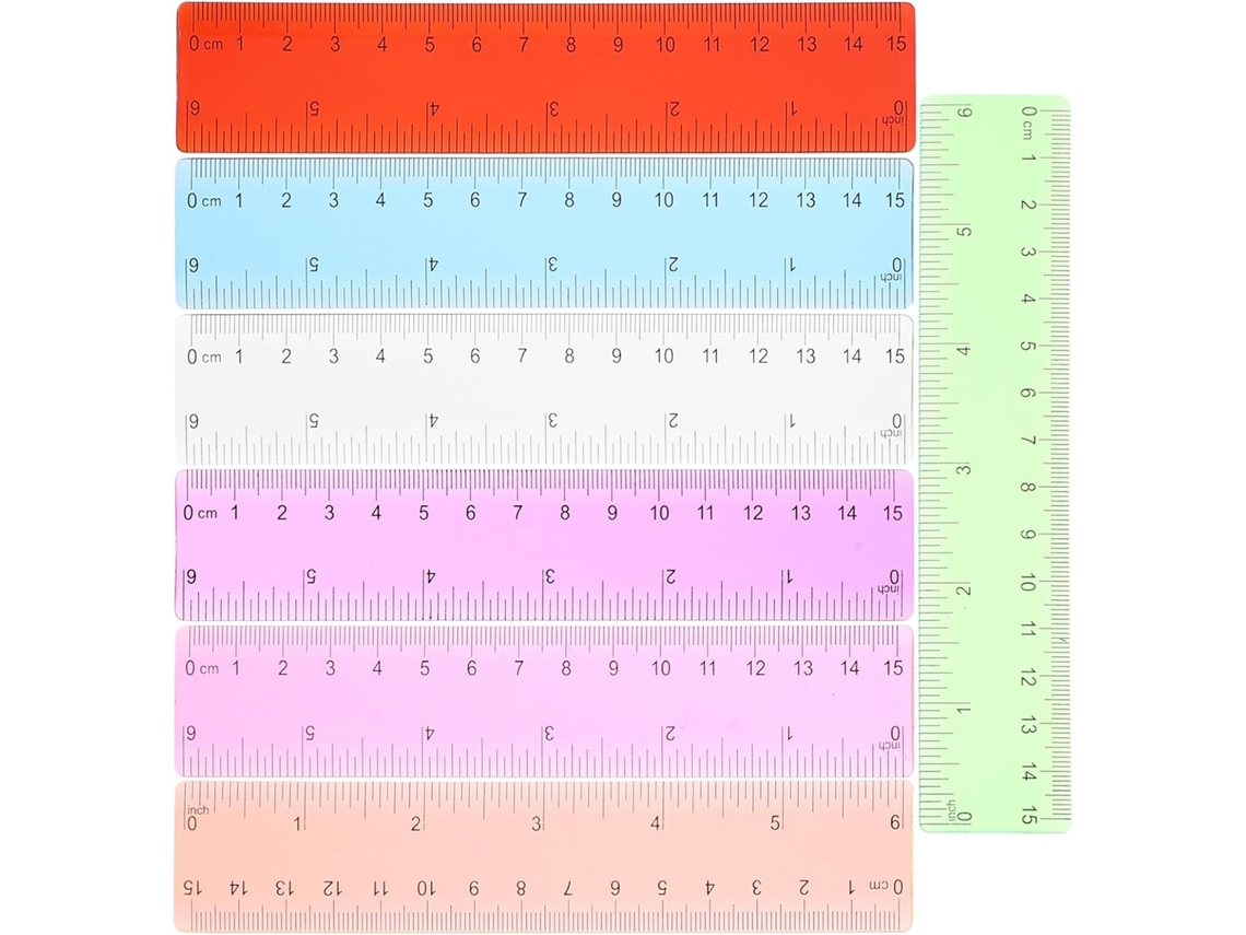 Conjunto De 14 Réguas Desenho Plástico Para Escritório, Kit Profissional Compacto