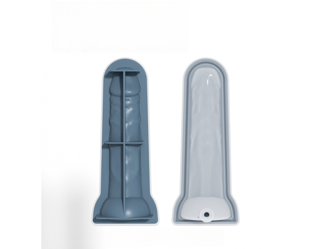 Divertida Forma De Silicone Para Bolas De Gelo Com Tampa, Ideal Para Cocktails De Whisky, Sumos E Outras Bebidas Azul Hexinyigjly