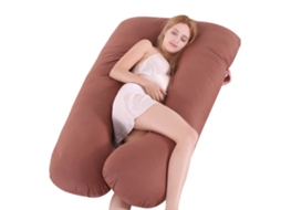 Almofada para Grávidas, Travesseiro de Dormir para Gestantes, Alívio Dor no Corpo Durante a Gravidez SPQMENT (140x80cm marrom)