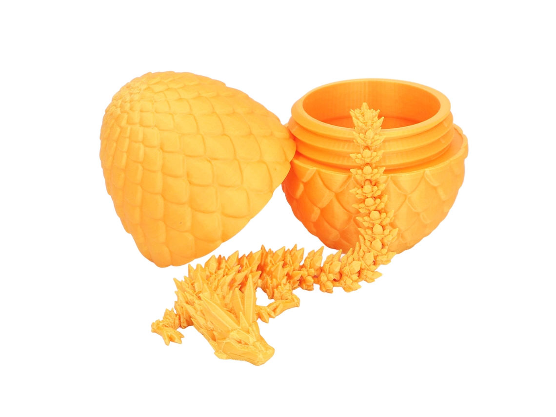 Mali ovo de Dragão Surpresa com Juntas Flexíveis Brinquedo de Dragão Articulado em 3d Amarelo