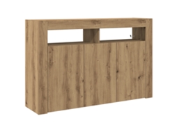 Conjunto 1 Buffet Moderno Vidaxl Castanho Derivados De Madeira (116 X 30 X 75 Cm)