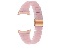 Bracelete de Aço Inoxidável Fino com Fivela para Google Pixel Watch Rosa