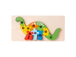 Brinquedo Educativo Montessori Para Crianças Dos 3 Aos 5 Anos, Puzzle Numérico Com Números De 1 A 10 Apatossauro Hexinyigjly