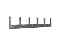 Cesto Gabiã£o Em Forma De U C/ 6 Postes 620x20x150 Cm Ferro DKD HOME DECOR