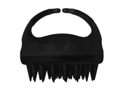 Escova De Shampoo Portátil Silicone Macio Massager Para Cabelo Remoção De Cascas E Limpeza Profunda Da Scalp Preto