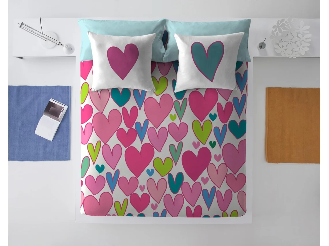 Cama de Capa de Edredão Estampada 180 Algodão Extra Macio Feito na Espanha Foraning ICEHOME