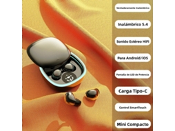 (preto) Fones De Ouvido Intra-auriculares Bluetooth Mini Ultracompactos Com Cancelamento De Ruído