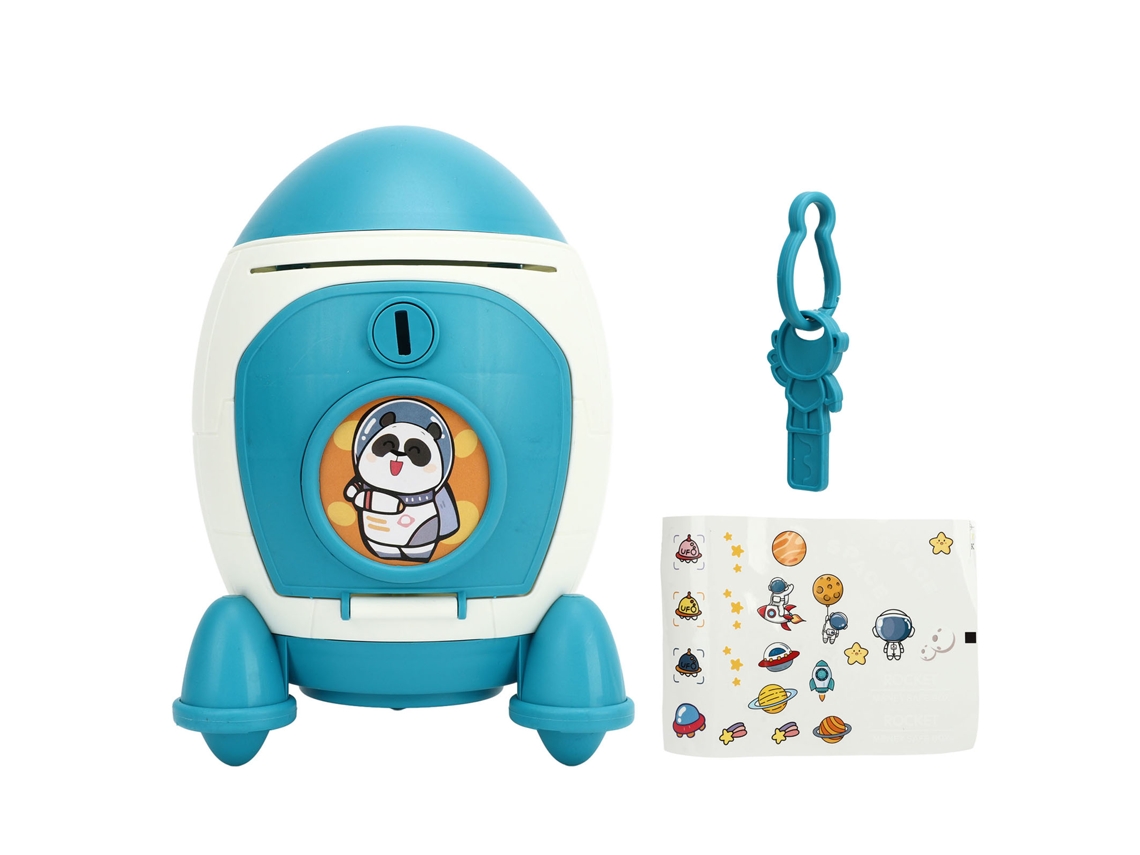 Rebe-hucha Espacial Com Adesivos Para Crianças, Hucha De Cerâmica Com Design De Desenho Animado, Grande Capacidade, Brinquedo De Economia Tipo A