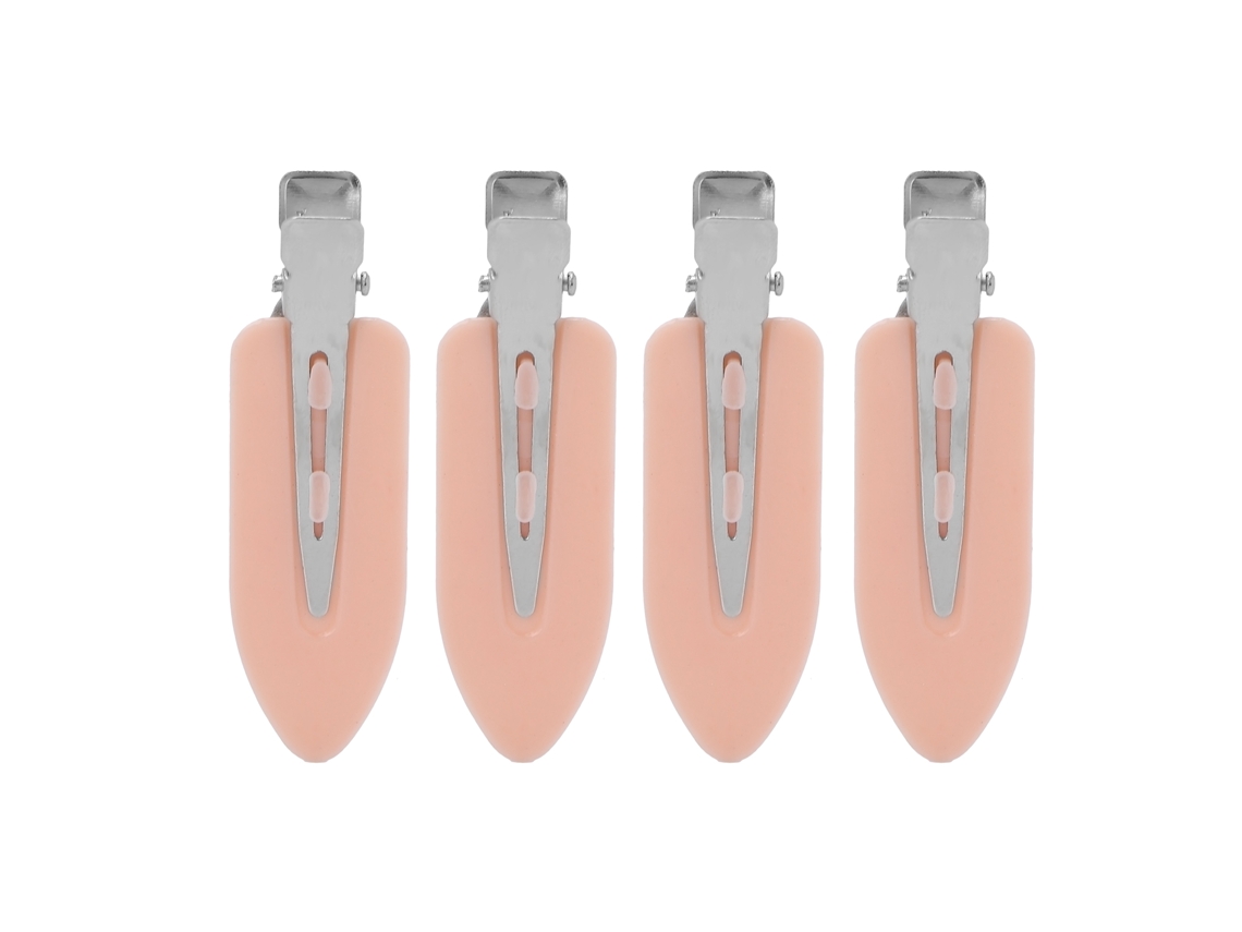 4 Peças Clips De Cabelo Sem Marcas Acessórios De Maquiagem Barretas De Cabelo Para Mulheres Rosa